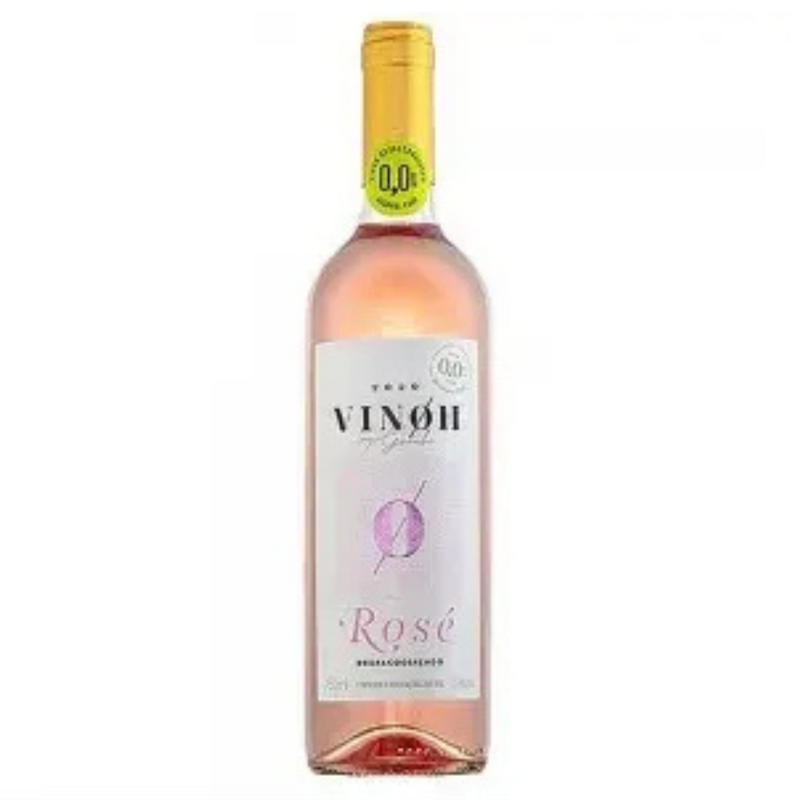 Vinho Sem Álcool Rosé Seco Merlot e Moscato Vinoh - 750mL - Nacional - 01 un