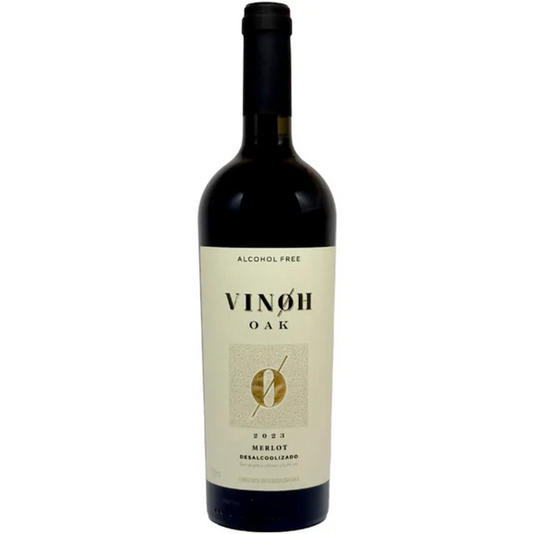 Vinho Sem Álcool Tinto Seco Merlot Vinoh OAK - 750mL - Nacional - 01 un