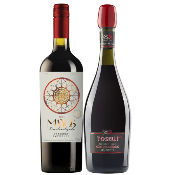 Kit Vinho e Espumante Tinto Sem Álcool - 750 mL - 02 un