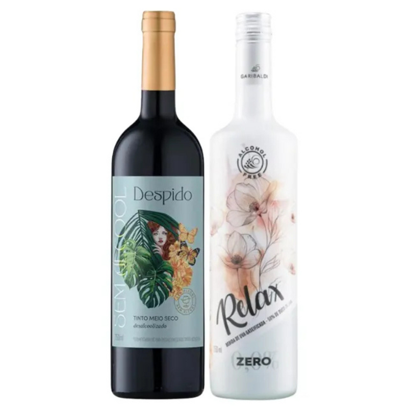 Kit Vinho e Frisante Sem Álcool - 750 mL - 02 un