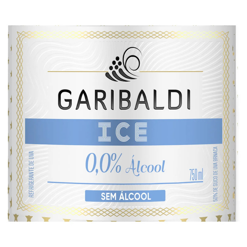 Gaseificado Sem Álcool Branco Doce Garibaldi Ice - 750mL - Nacional - 01 un