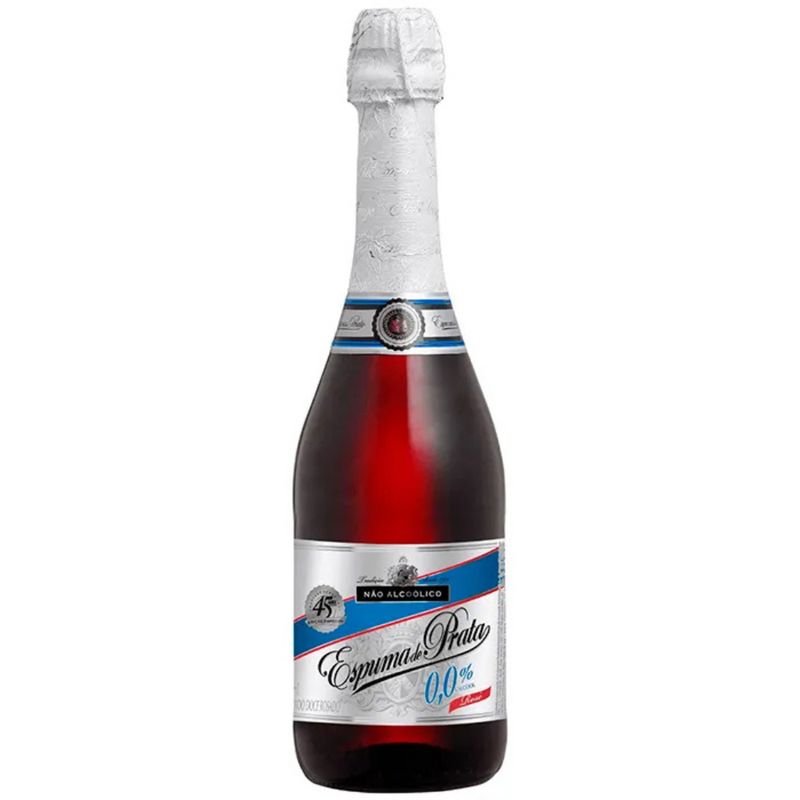 Gaseificado Sem Álcool Rosé Doce Espuma de Prata - 660mL - Nacional - 01 un