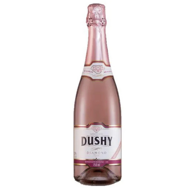 Gaseificado Sem Álcool Rosé Doce Moscato Dushy Diamond  - 750mL - Nacional - 01 un