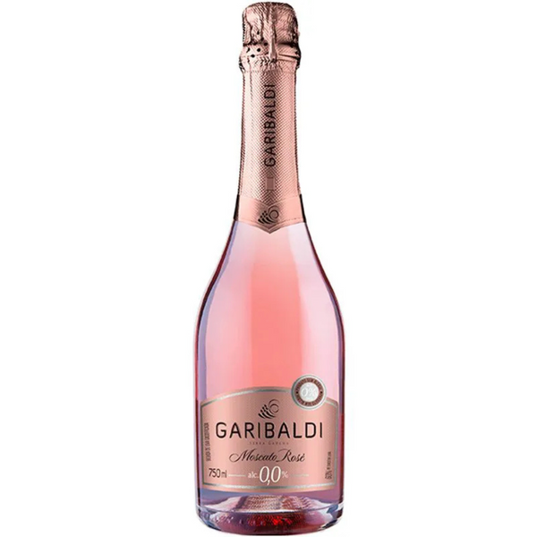 Gaseificado Sem Álcool Rosé Doce Moscato Garibaldi - 750mL - Nacional - 01 un