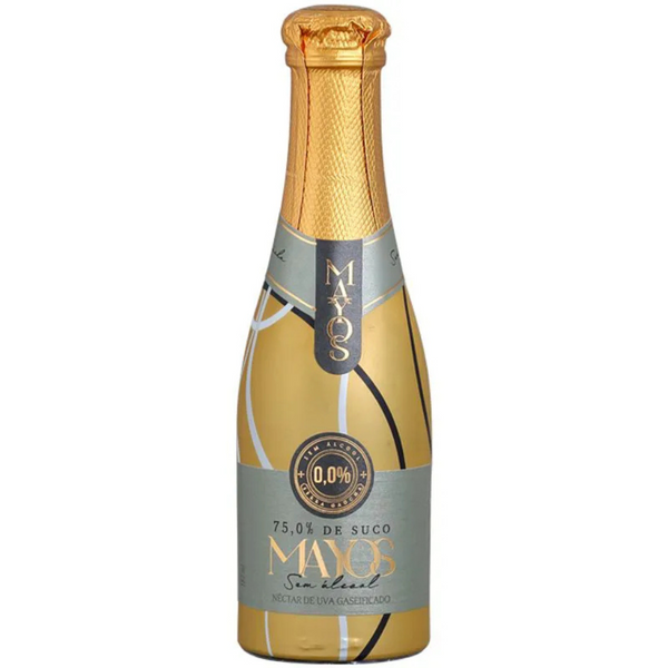 Mini Gaseificado Sem Álcool Branco Doce Moscato Mayos - 187mL - Nacional - 01 un