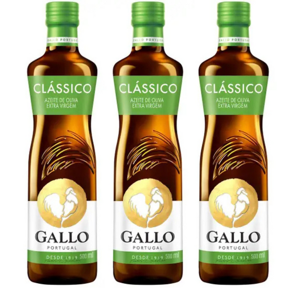 Kit Azeite de Oliva  Clássico Extravirgem - 3 Unidades de 500ml Cada