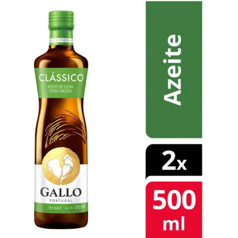 Kit Azeite de Oliva  Clássico Extravirgem - 500ml 2 Unidades