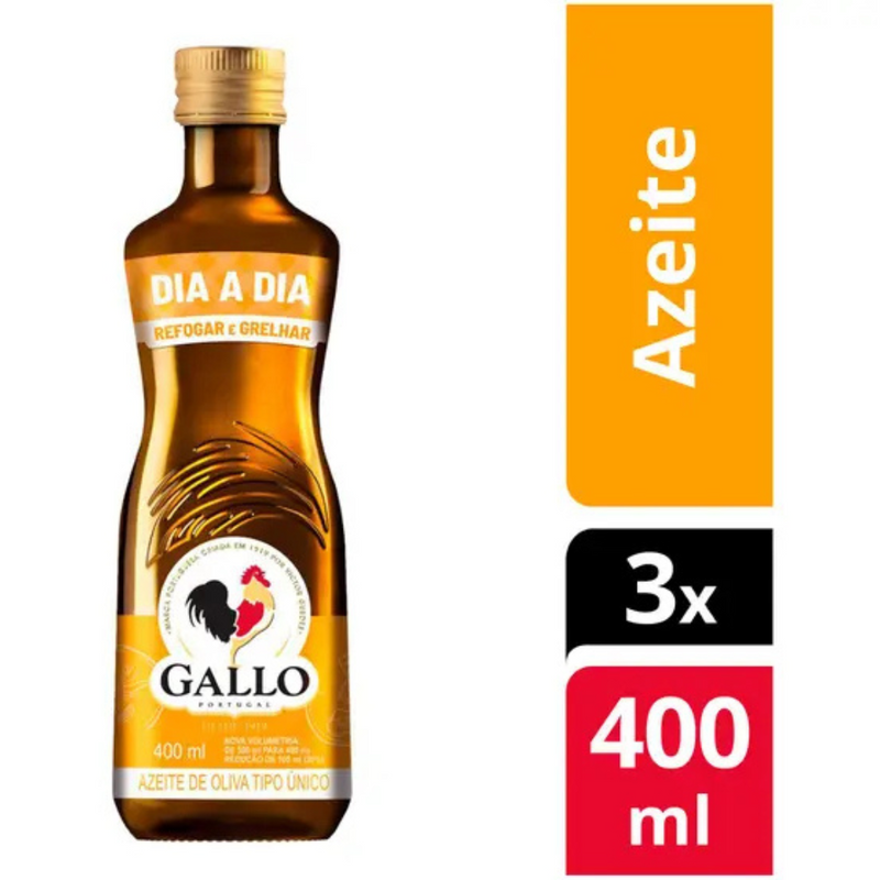 Azeite de Oliva 400ml 3 Unidades