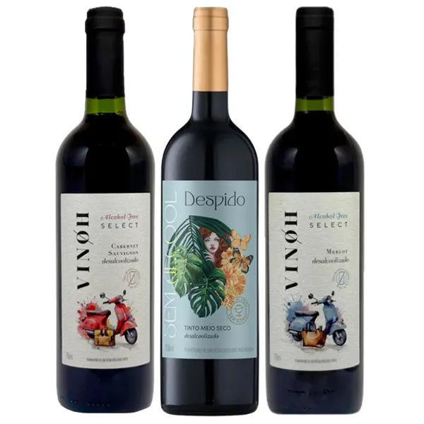 Kit Vinho sem Álcool Tinto Nacional - 03 un